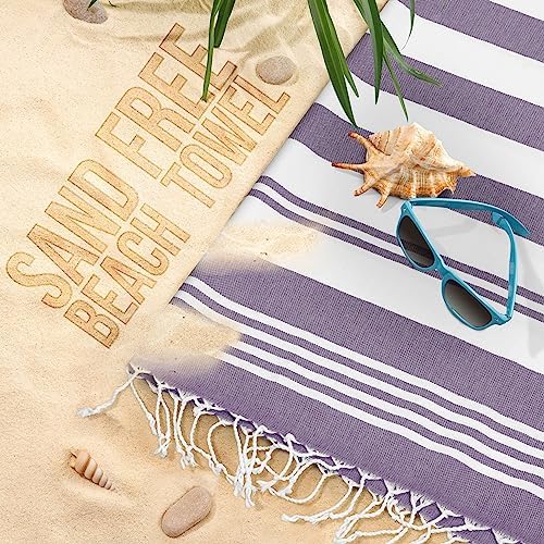 Utopia 4-Pack Turkish Beach Towels - 40x72 inches Soft Quick-Dry
