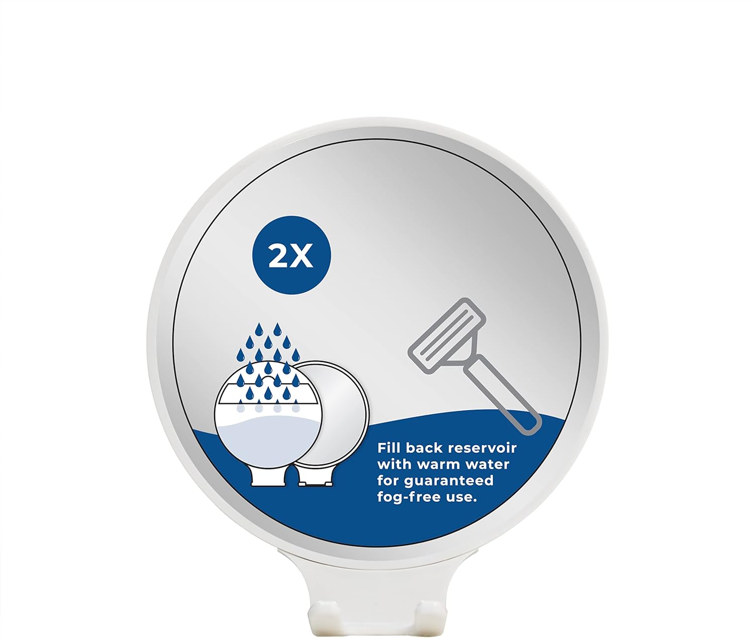 Zadro Wall-Mounted Shower Shaver Mirror with Razor Holder