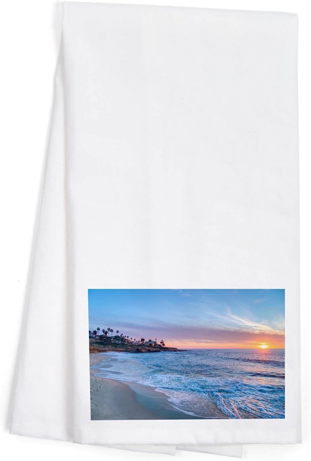 Beach Towel with Sunset Design