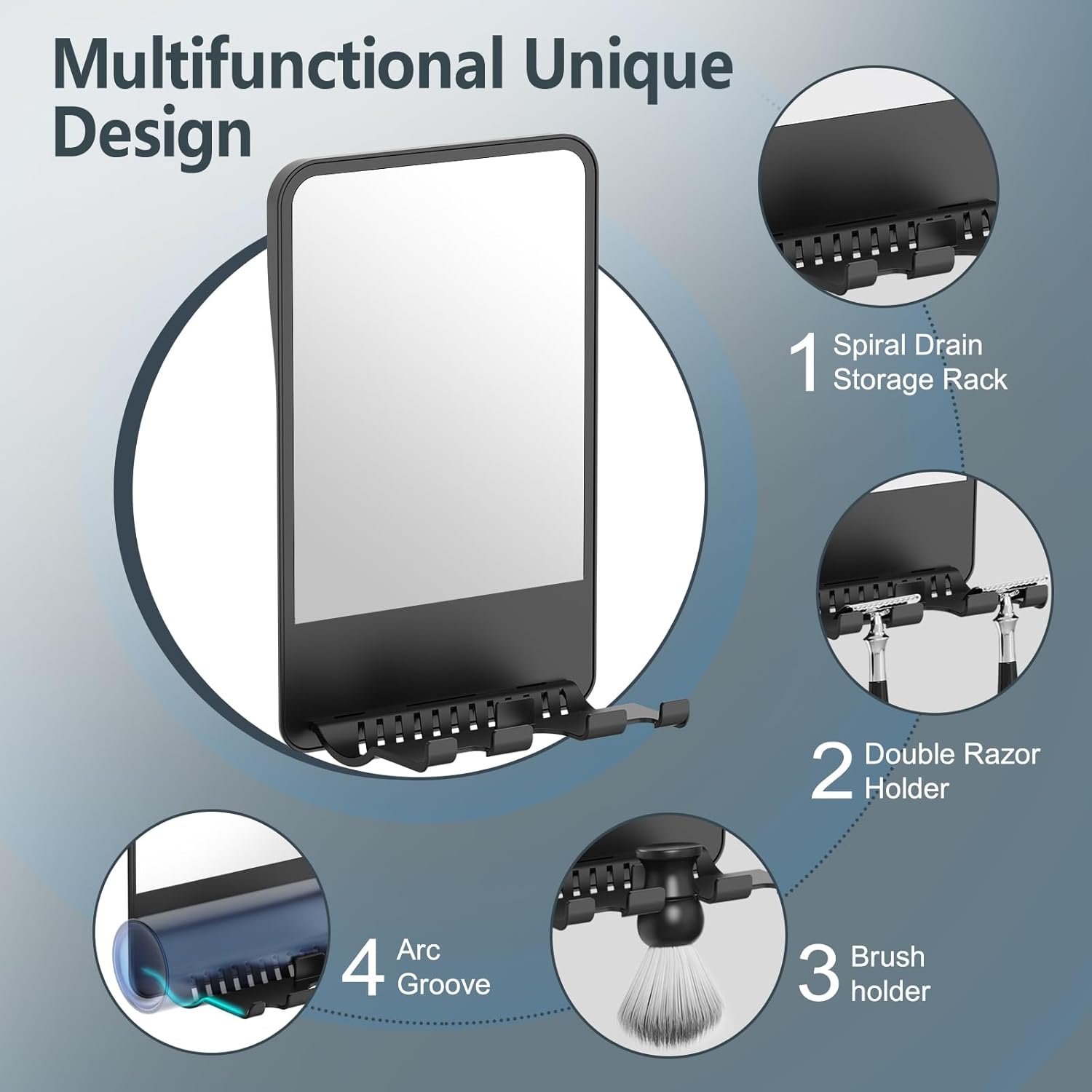 COSMIRROR Anti-Fog Folding Mirror for Shavers