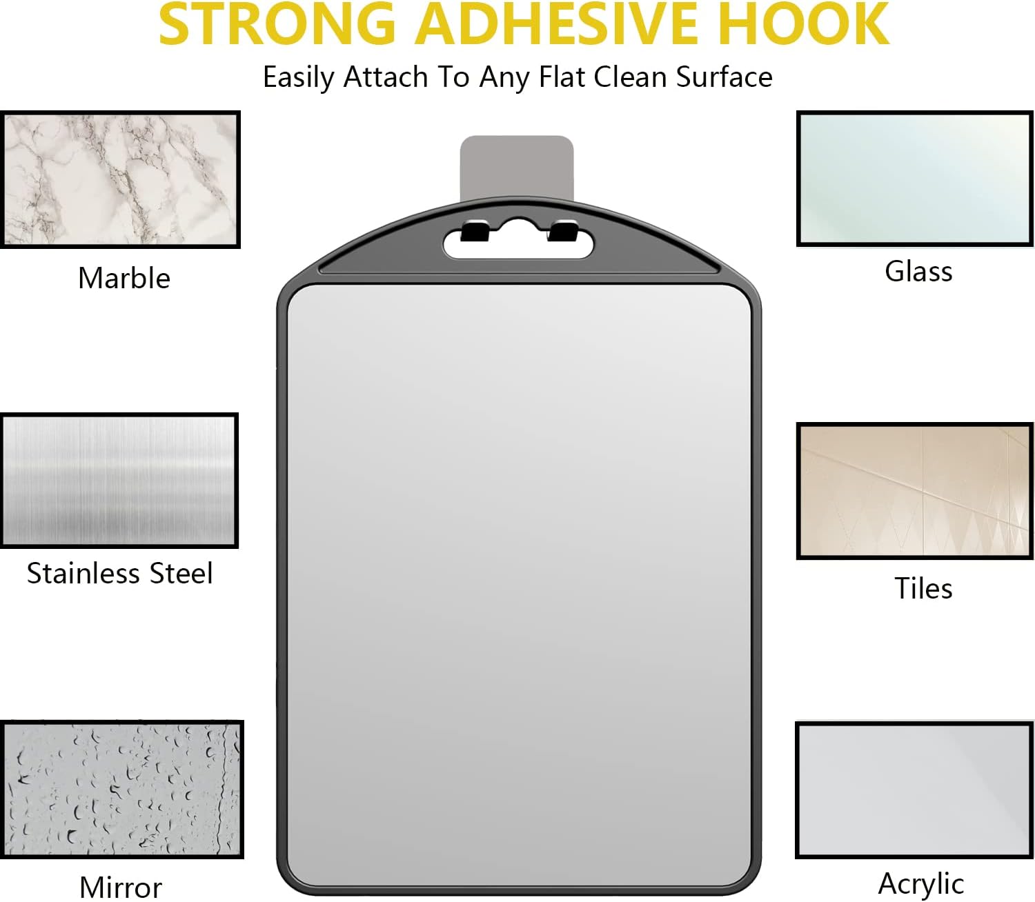 APHUIME-Large Shower Mirror Fogless Shave with Razor Hook