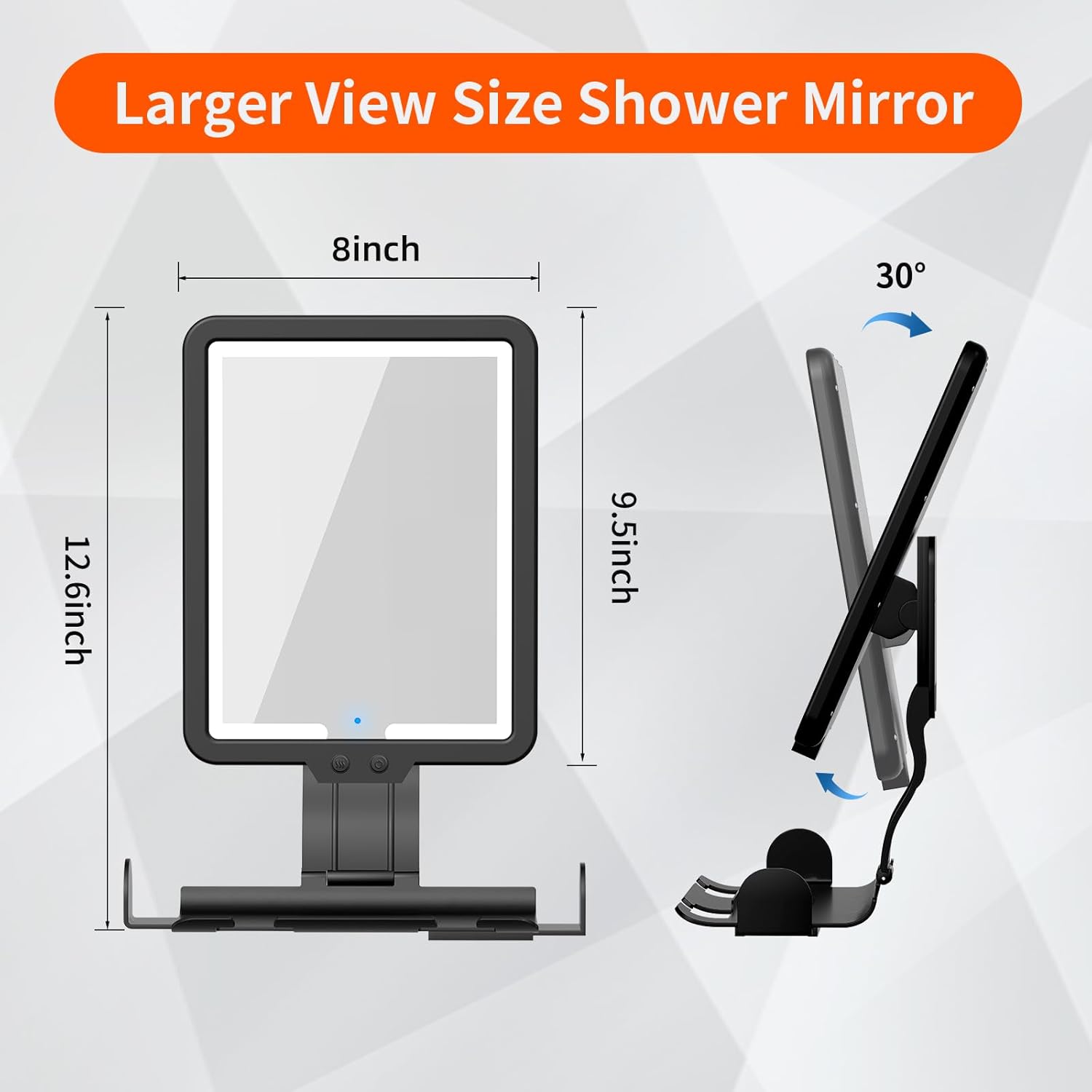 Heated Anti-Fog Shower Mirror for Shavers