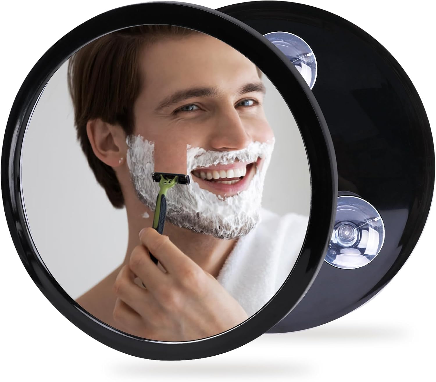 Perfect for Shaving Makeup in the Shower Suction-Closed Glassless Mirror