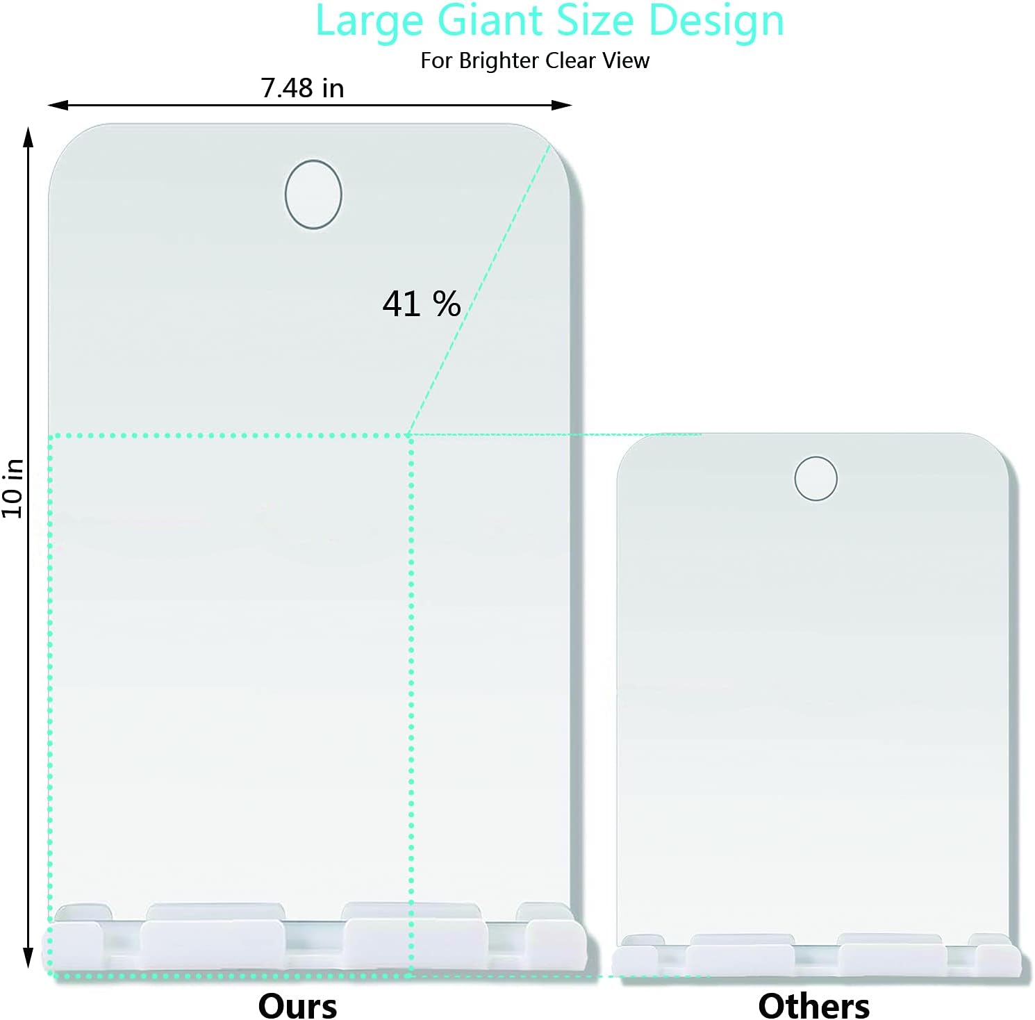 Fogless Washroom Mirror Large