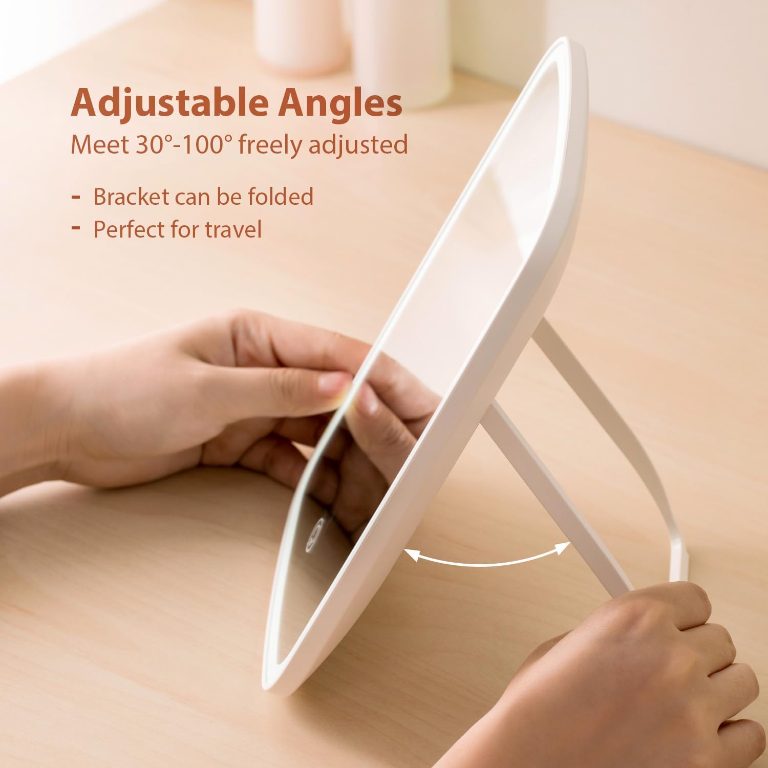 Rechargeable Makeup Mirror with Lights Portable