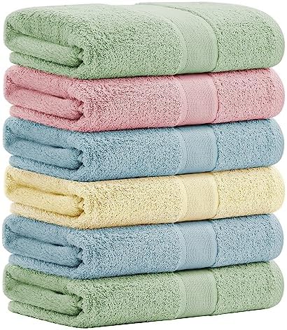 Aibaser Bath Towels 6 Pack Ultra Absorbent