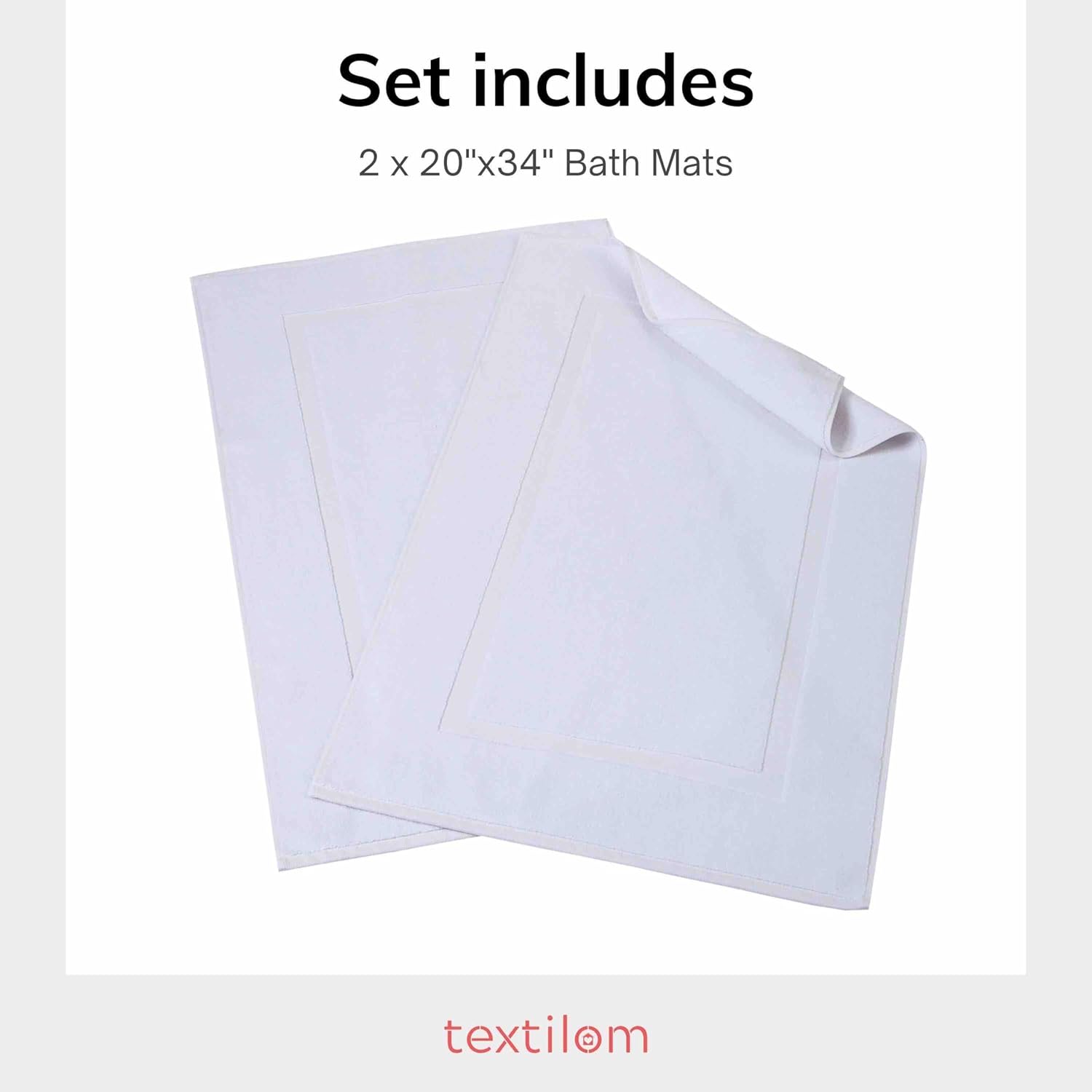 Luxury 2-Piece Cotton Bath Mat Set