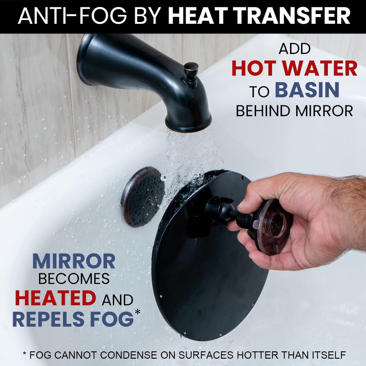 MirrorVana Dual Antifog Shower Mirror Shave with Confidence