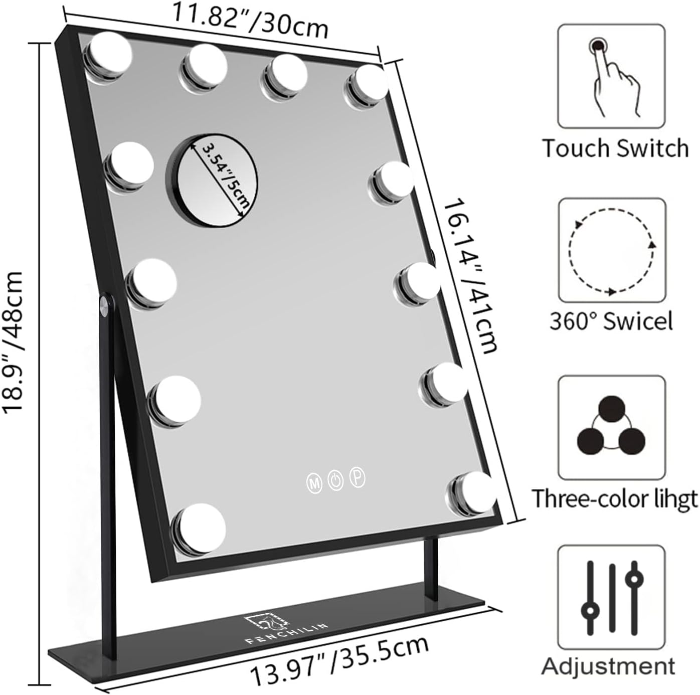 Luxury Makeup Mirror with Smart Lights