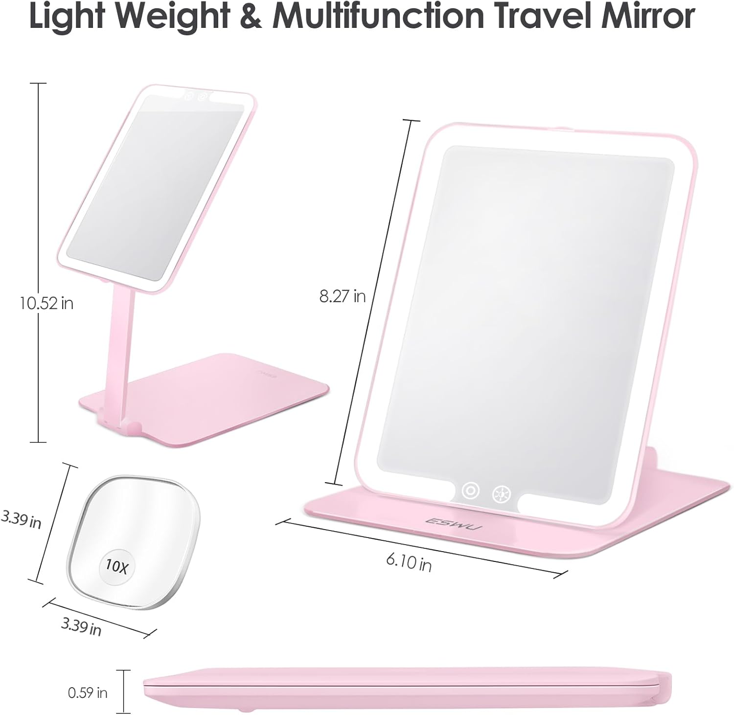 ESWU Portable Travel Makeup Mirror
