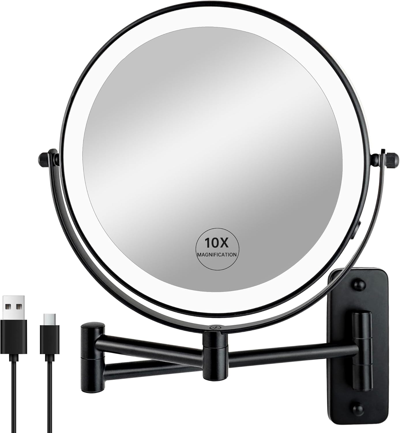 JANEEVA 8 Wall-Mounted Lighted Makeup Mirror