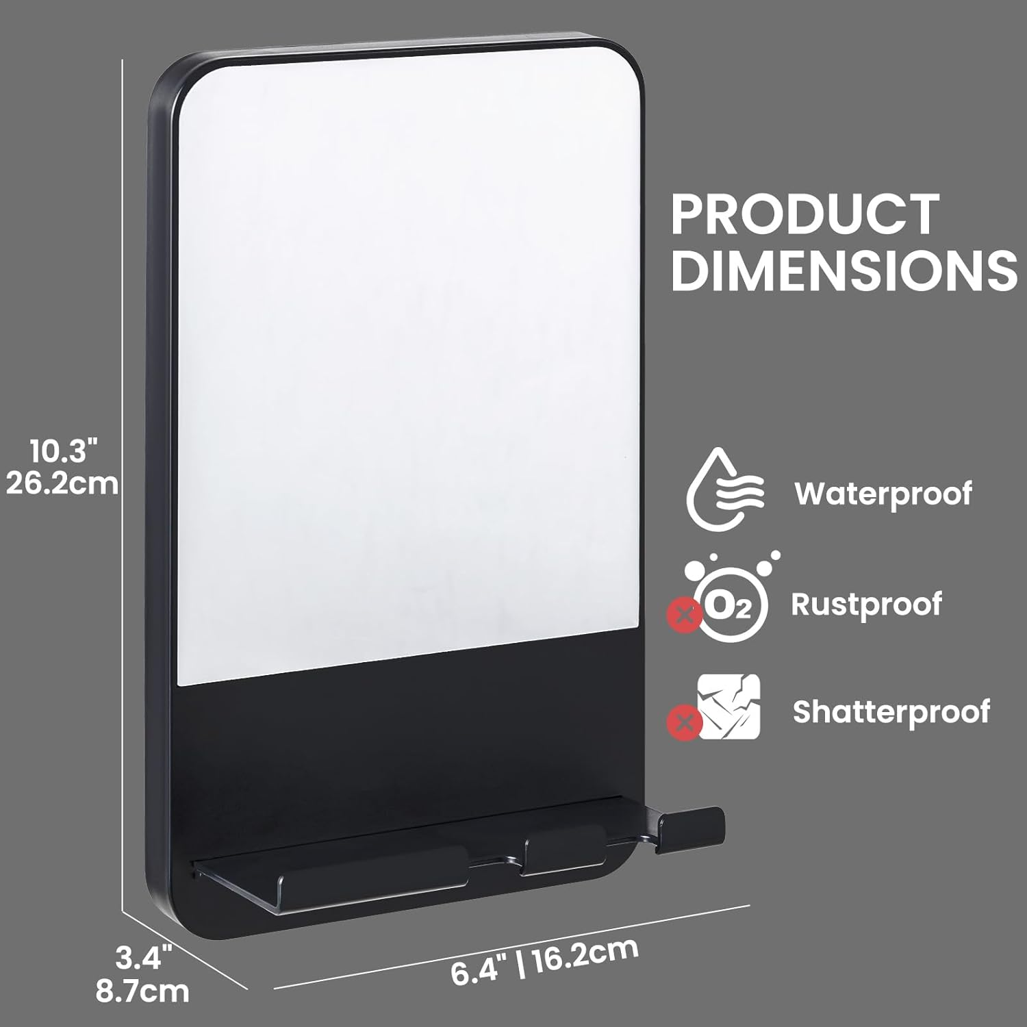 Smooth Wash with TAILI Shutter-Ready Fogless Shower Mirror
