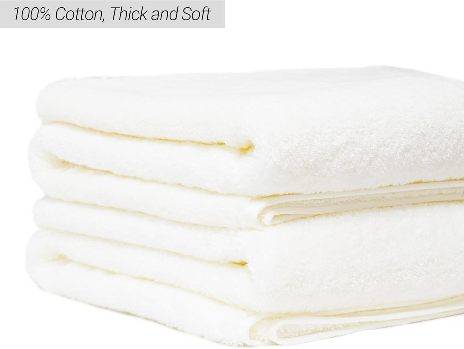 Large Bath Towels 31x62 Cotton Soft Luxurious for Bathroom