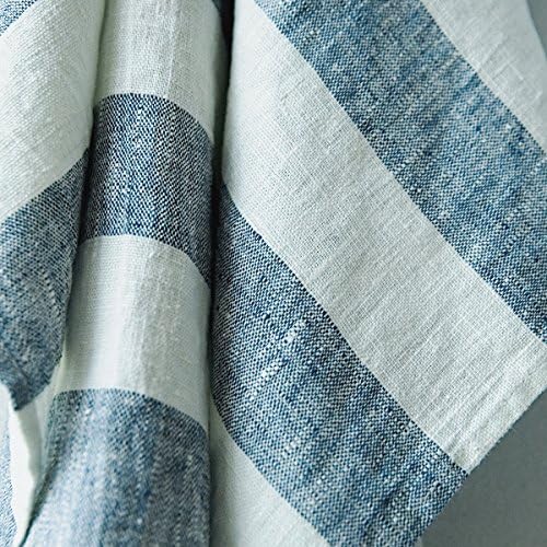 Elegant Soft Indigo Hand Towels Machine Washable Linen Set