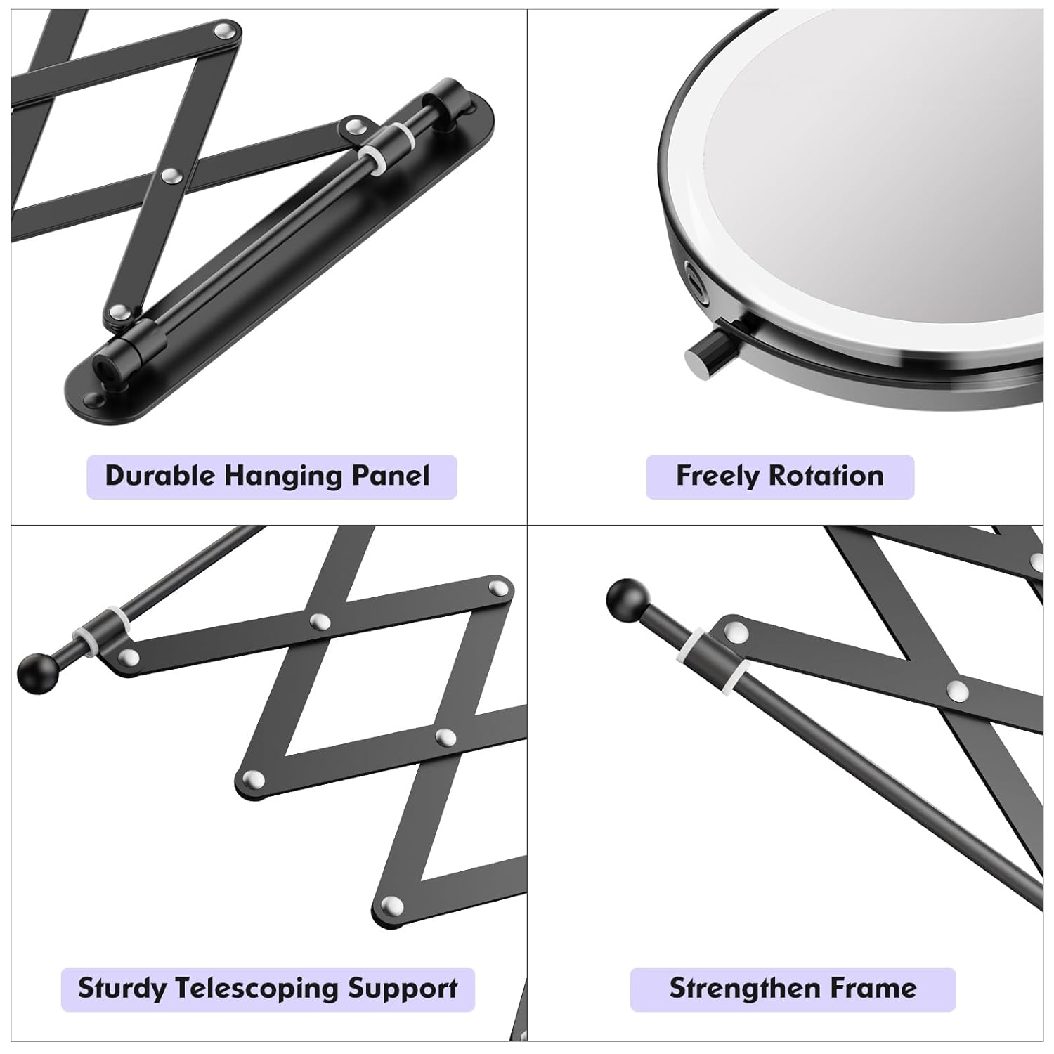 FASCINATE Wall-Mounted Reusable 8-10x Magnifying Mirror