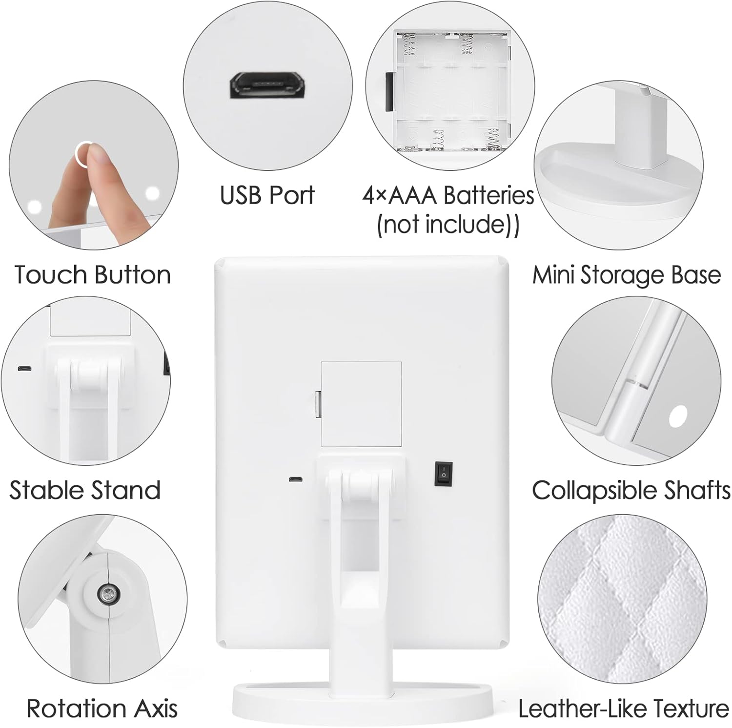 Luxury Makeup Vanity with 10X Magnification Touch Controls