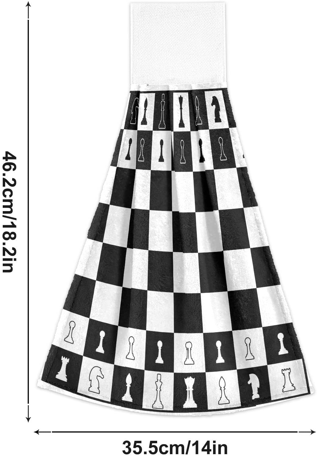 Chess Silhouette Kitchen Towels Set 2PCS