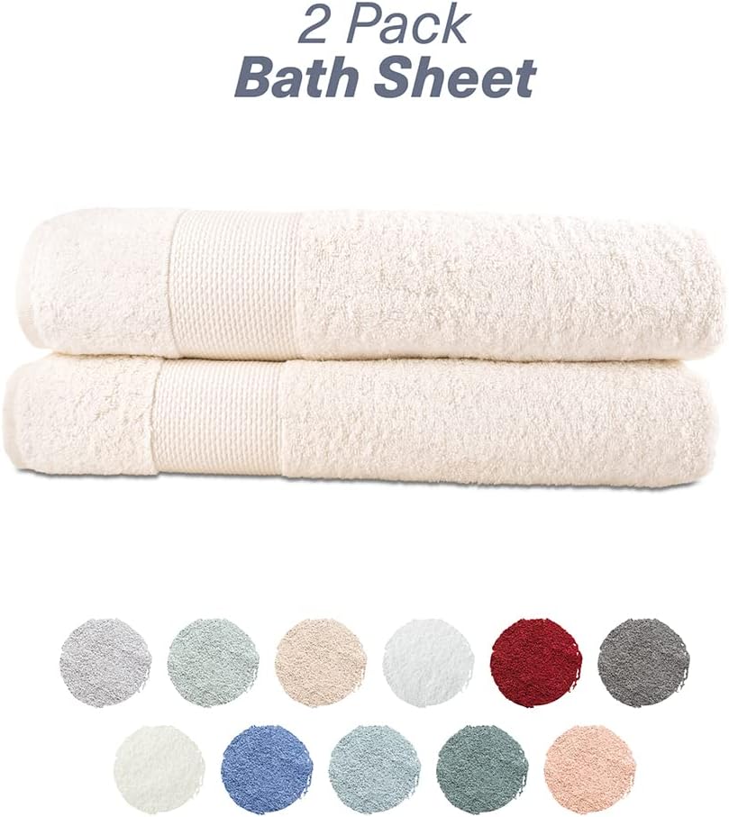 Luxury 100 Cotton Bath Sheet Set - Luxurious Relaxation at Home
