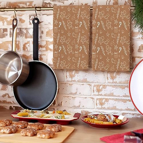 Gingerbread Man Christmas Kitchen Towels 18x28 inch Durable Soft Absorbent