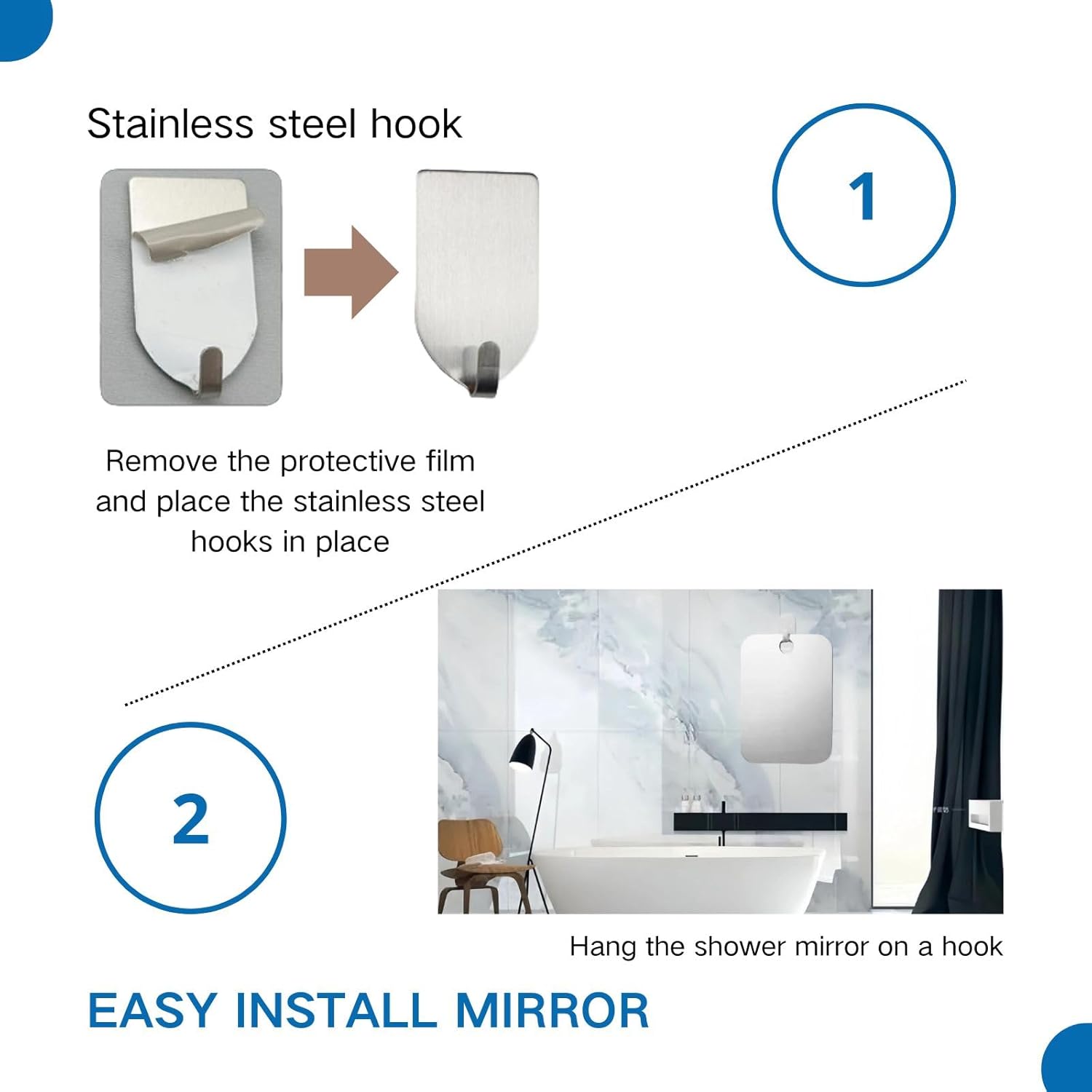 78x98-inch Fogless Shaving Mirror by CasaVibe