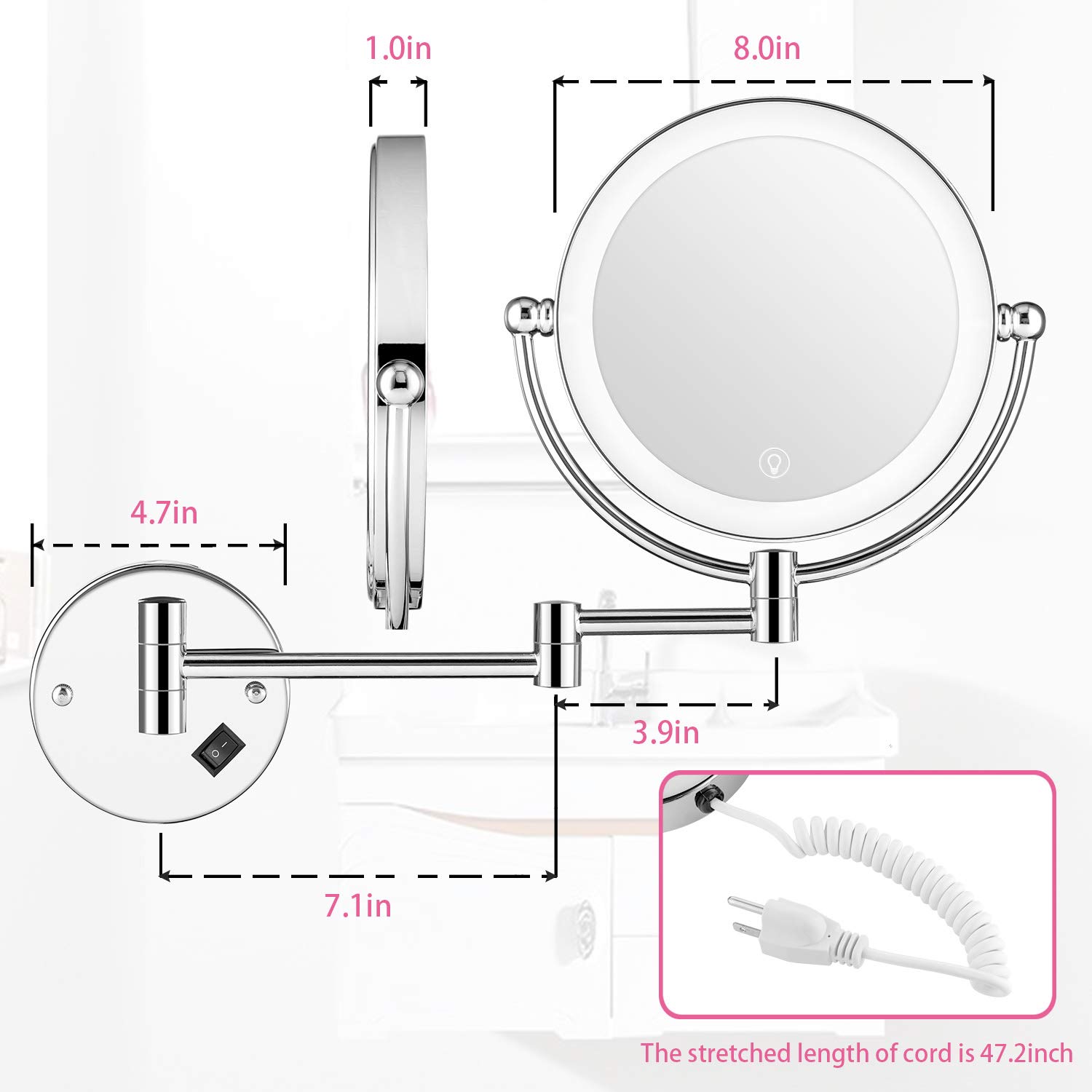 High-Quality Double-Sided Makeup Mirror