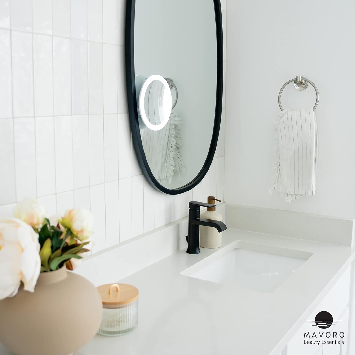 Mavoro 10X Magnifying Mirror with 3 Suction Cups