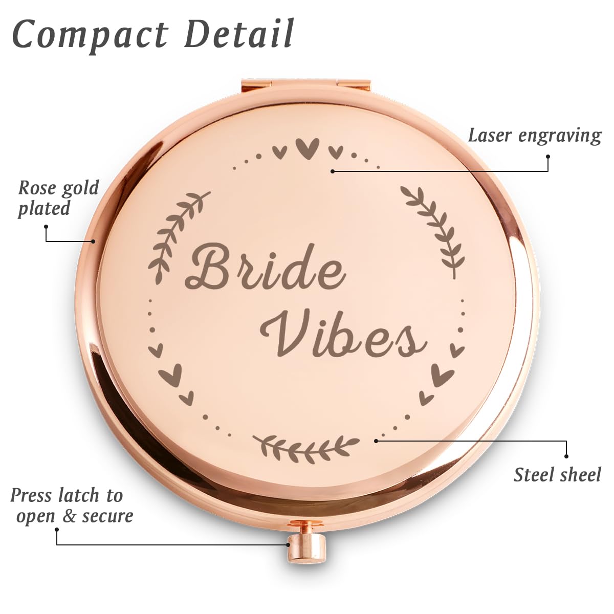 Brides Engraved Compact Mirror