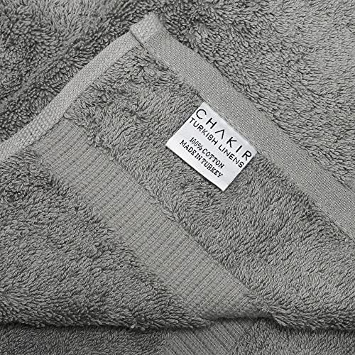 Chakir 30x60 Premium Turkish Cotton Bath Towels 4-Piece Gray