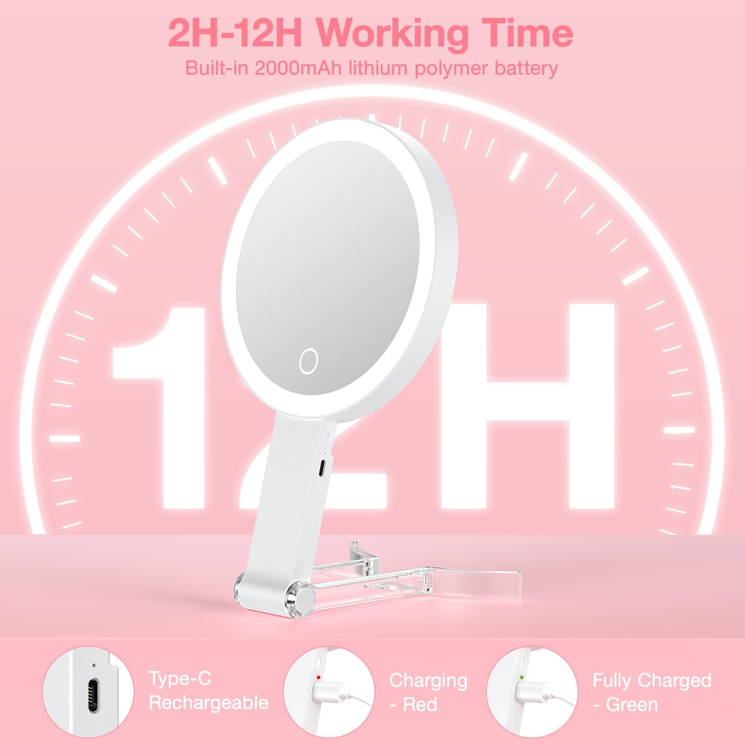 Benbilry 10X Magnifying Makeup Mirror with 3-in-1 Features