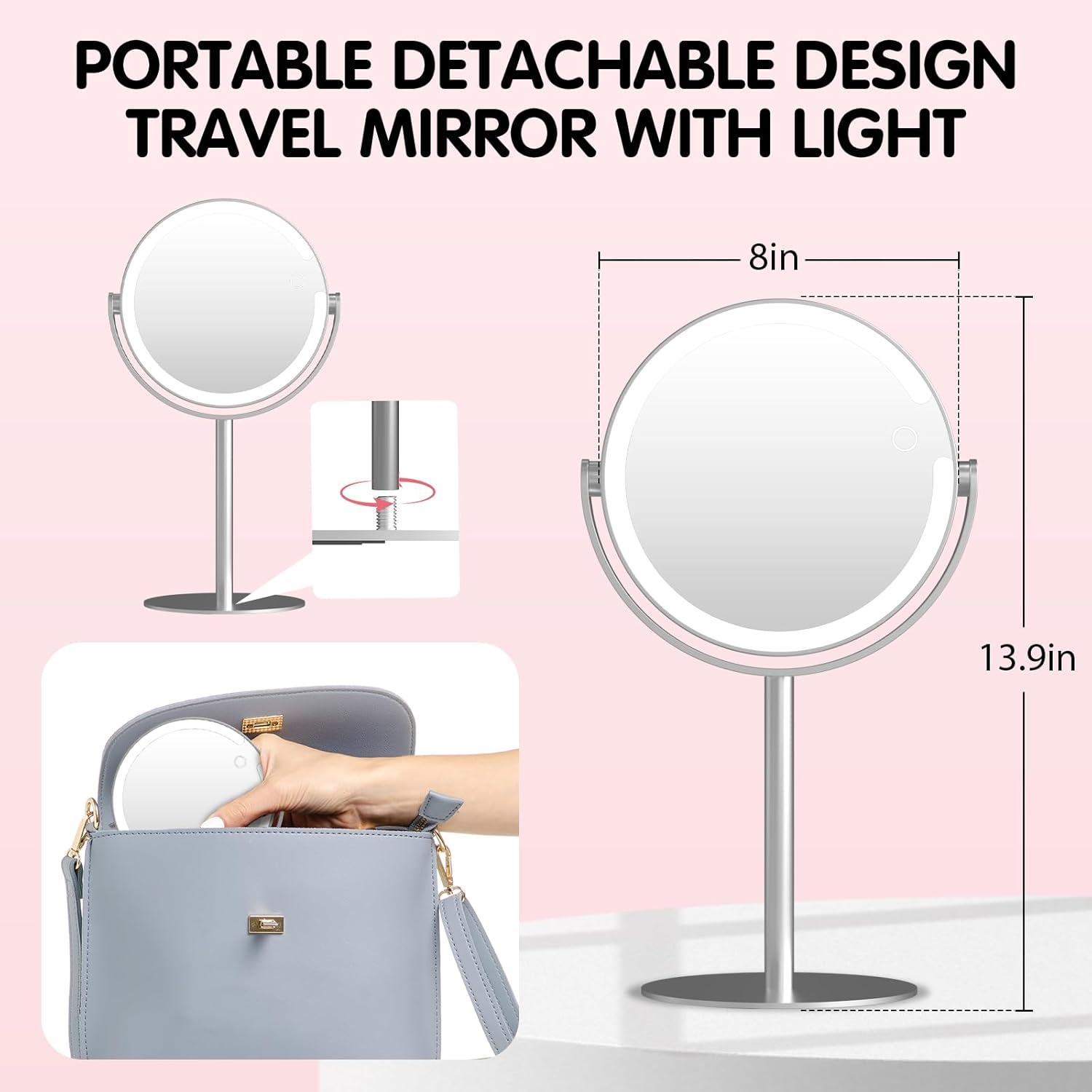 10x Magnifying Mirror with Light