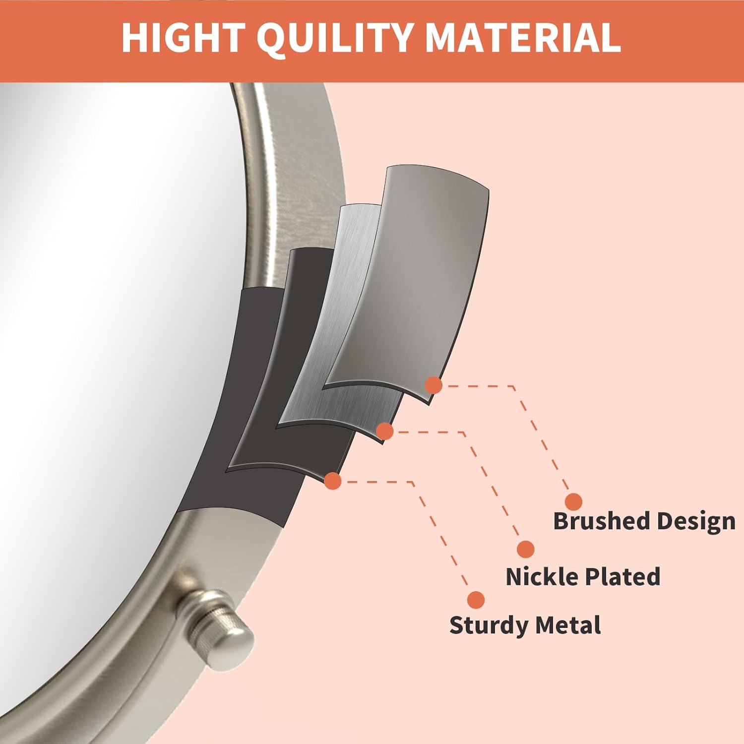 Erlingeryi 8 Wall-Mounted Makeup Mirror