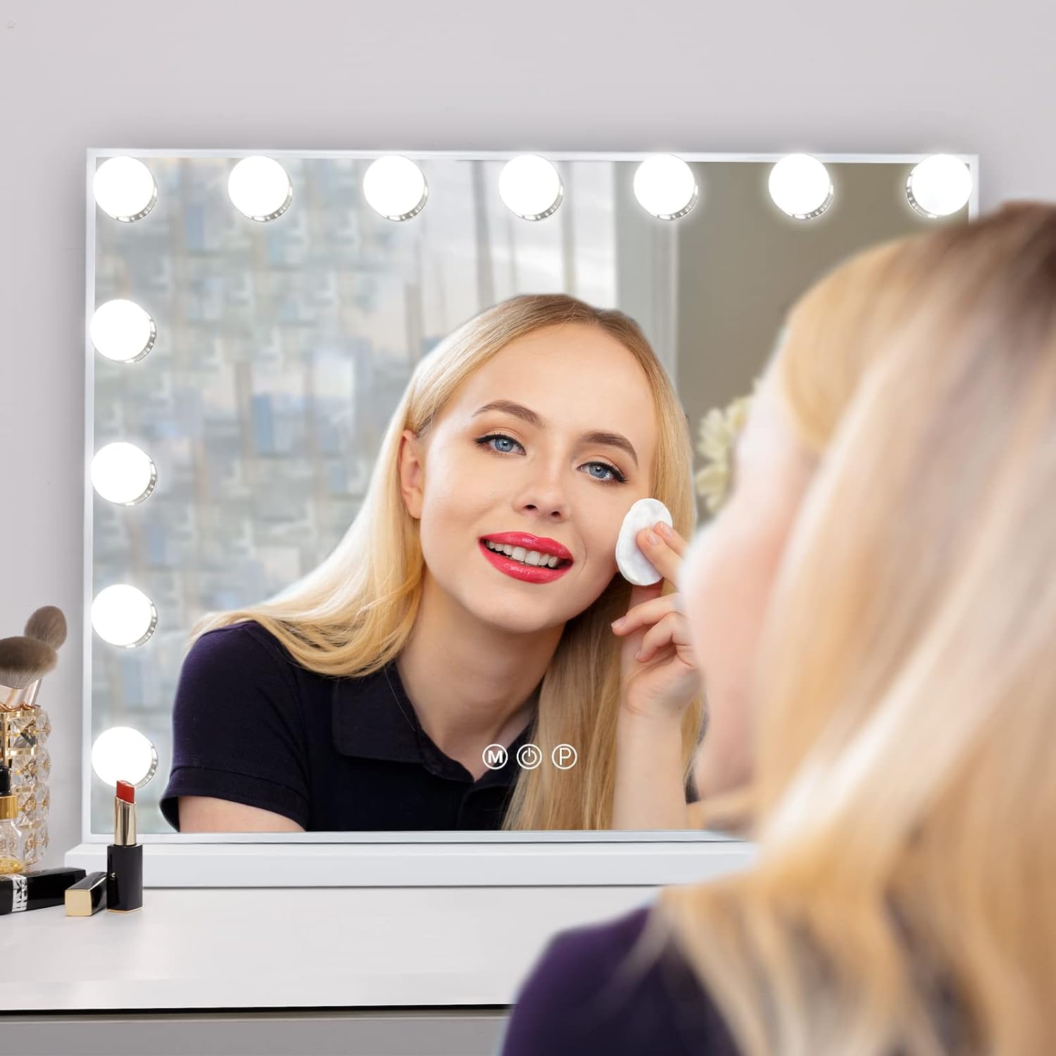 Vanity Mirror with Smart LED Lights for Makeup