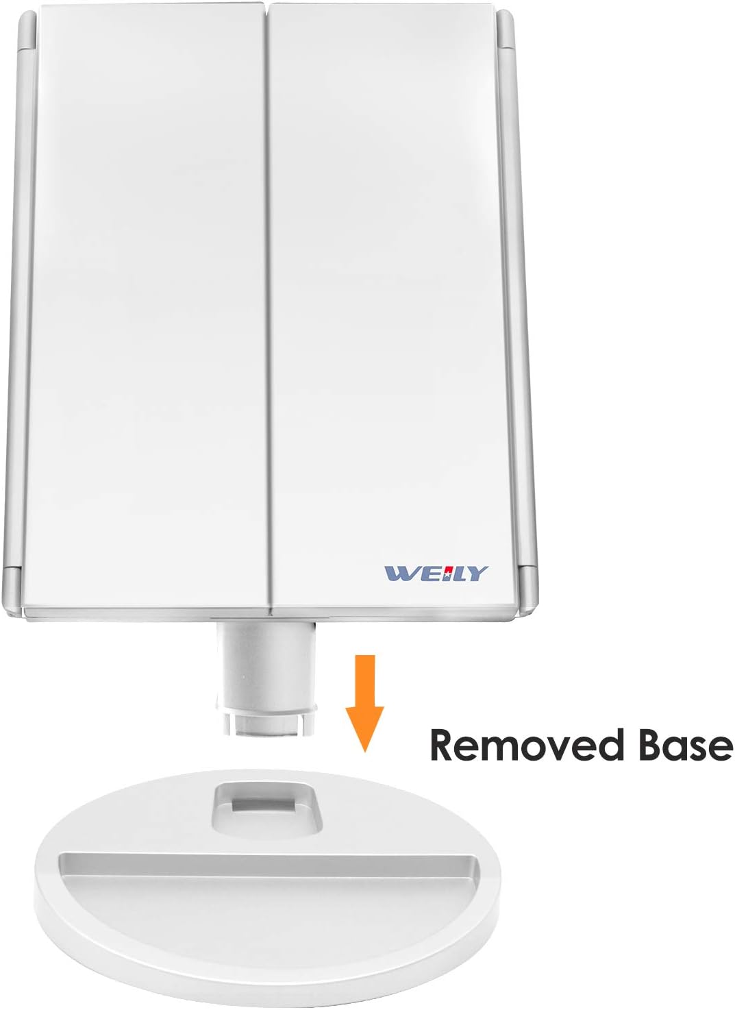 Amplified Vanity Mirror with 21 LED aturaL Light 180 Rotatable 3X2X magnification