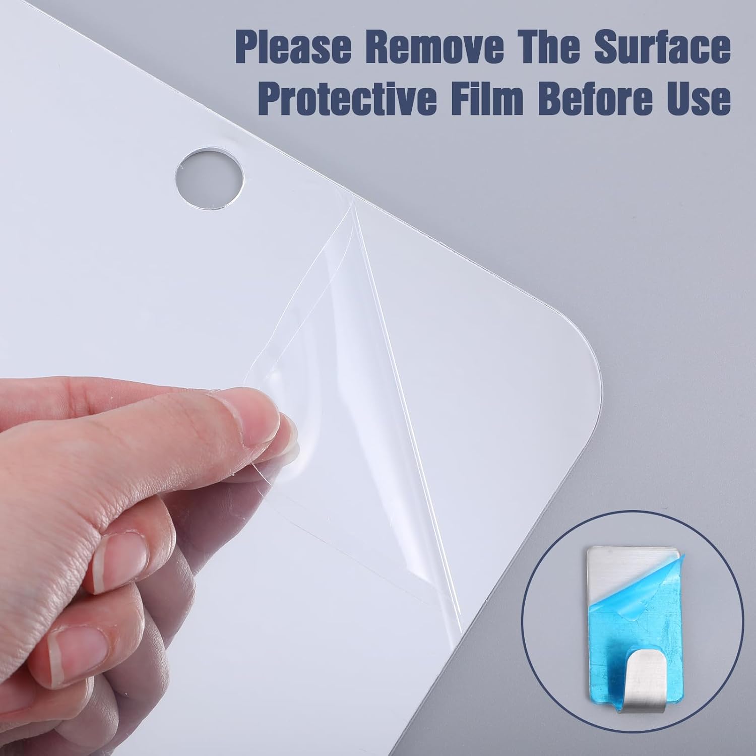 No Fog No Hassle Cobee Fogless Shower Mirror with Adhesive Hook