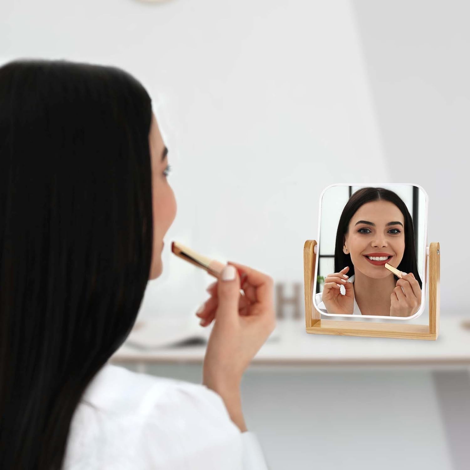 LFOYOU Vanity Mirror Makeup Mirror with Stand