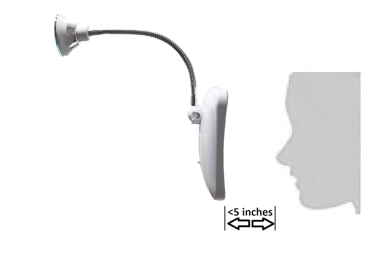JiBen Square Flexible Gooseneck LED Mirror