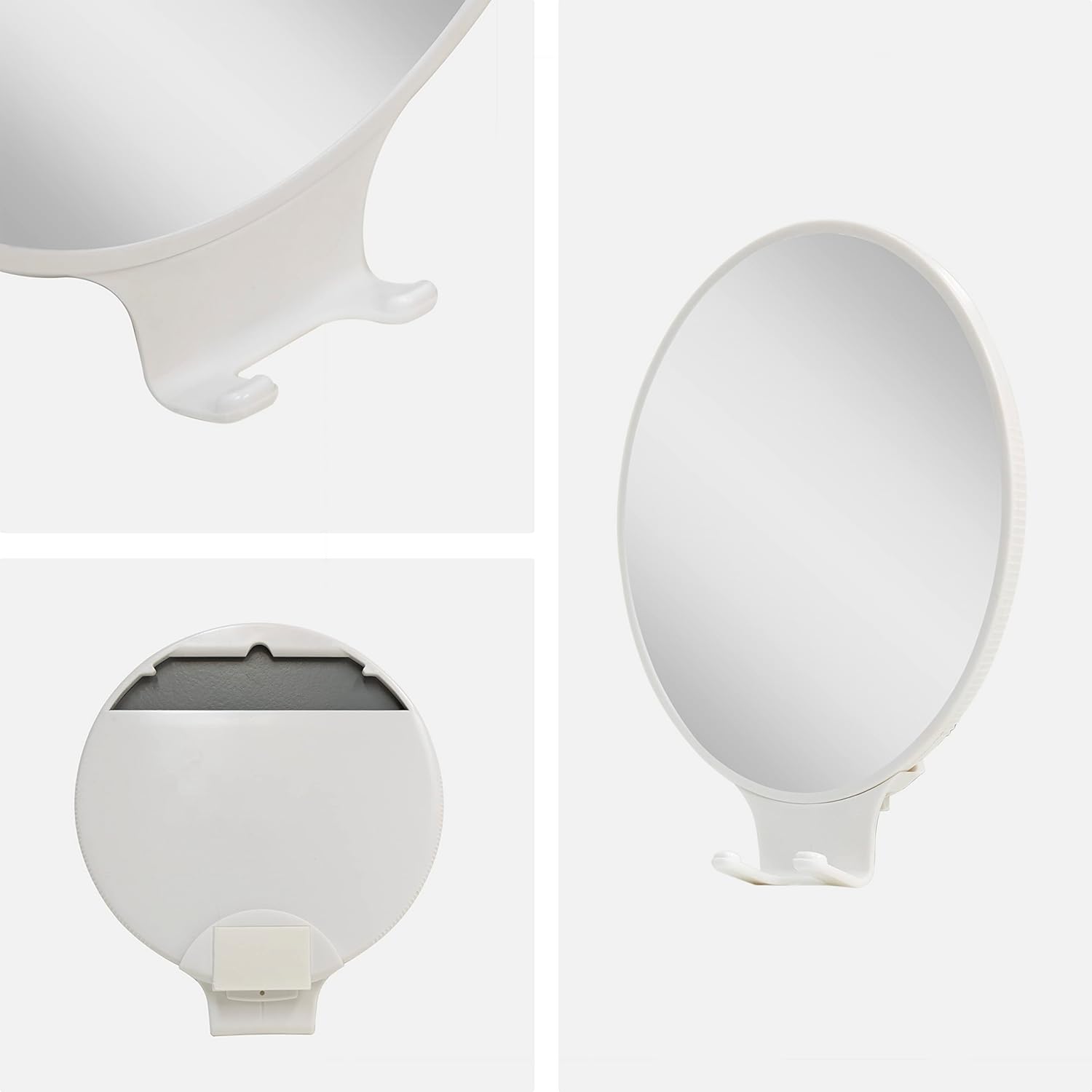 Zadro Wall-Mounted Shower Shaver Mirror with Razor Holder