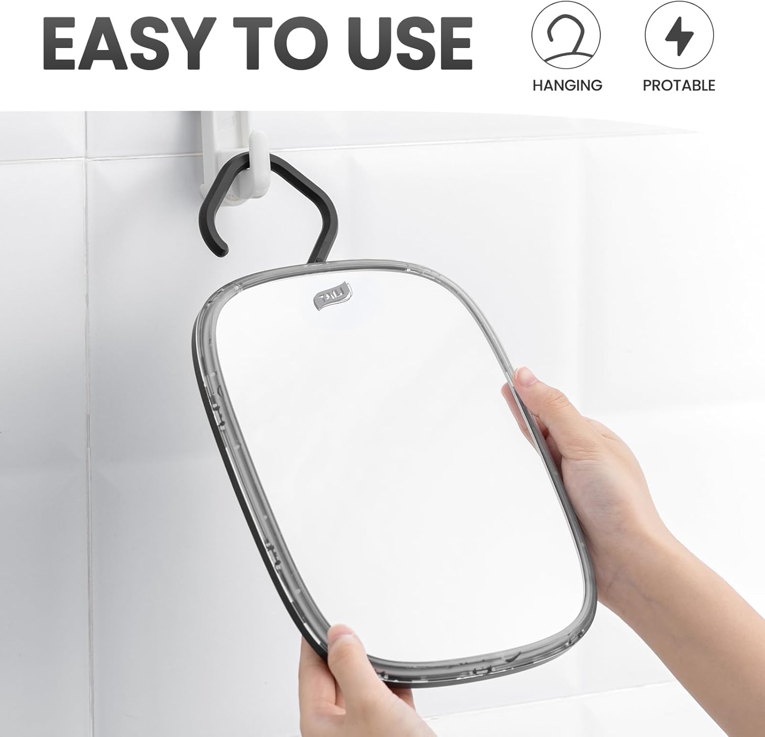 Fog-Free Portable TAILI shower mirror for easy shaving