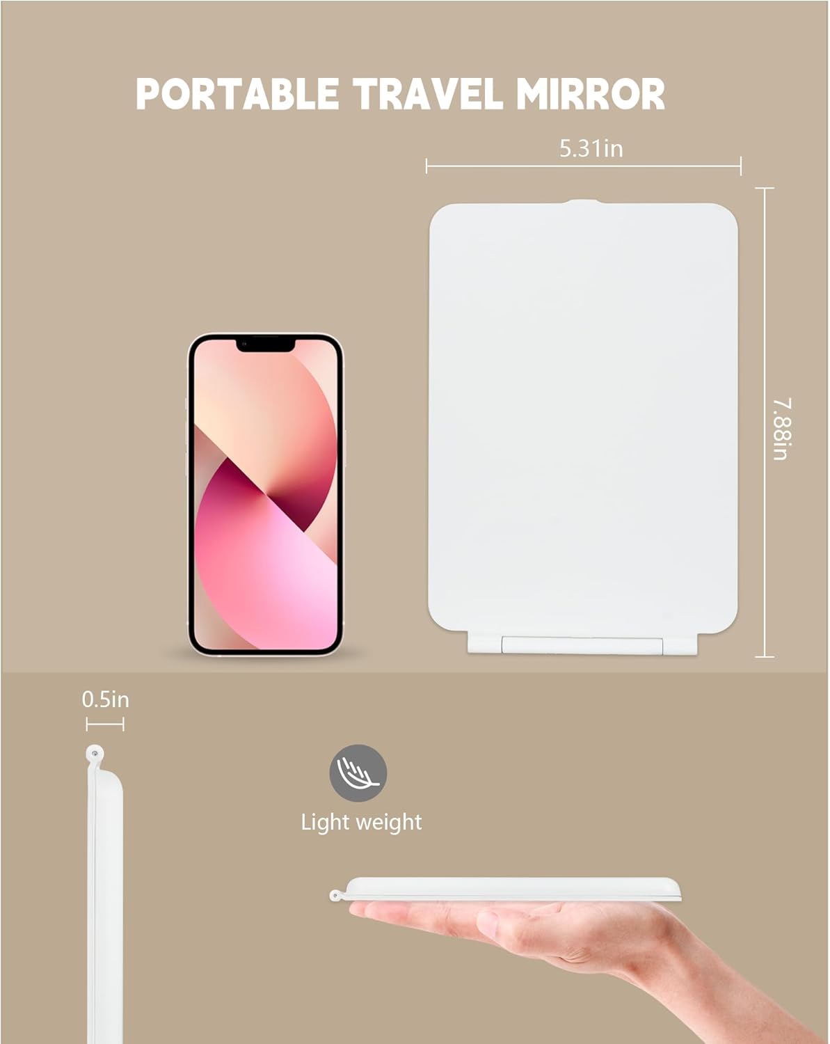 Perfect Make-up Mirror with Lights for Travelers