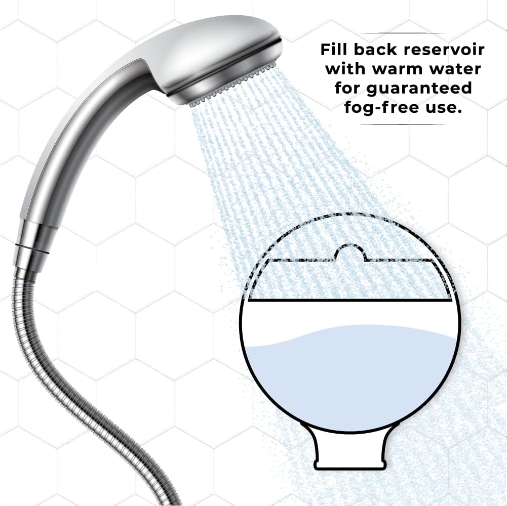 Zadro Wall-Mounted Shower Shaver Mirror with Razor Holder