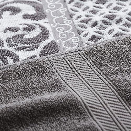 Modern Threads Trefoil Reversible jacquard Towel Set