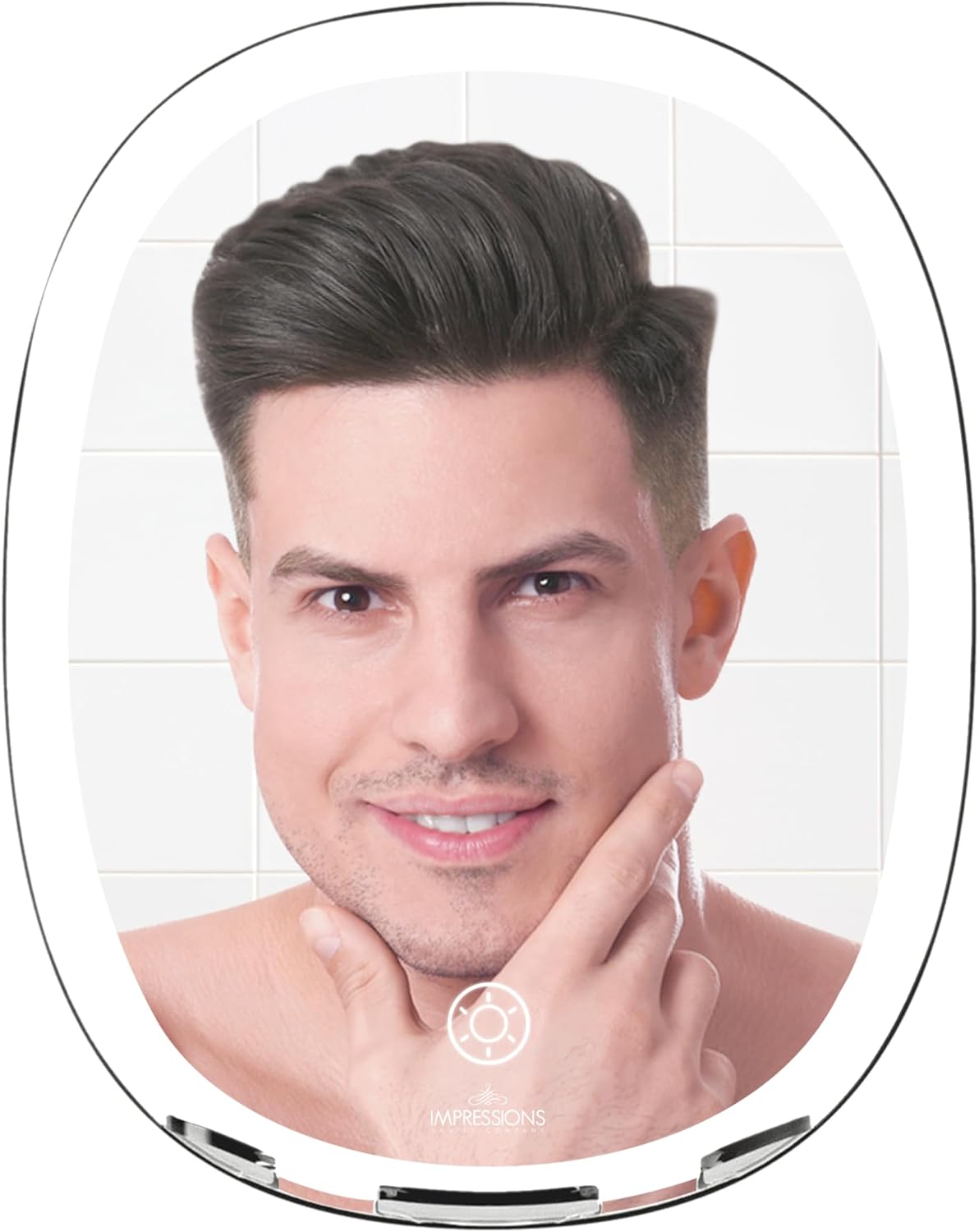 Fog-Free LED Shaving Mirror for Men with 360-Degree Swivel