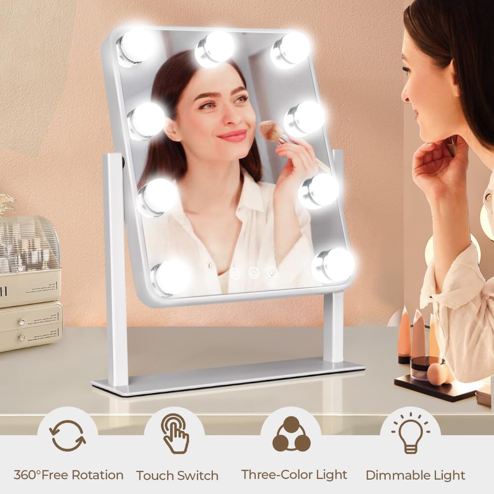 Hollywood Vanity Mirror with Lights - 10X Magnification Smart Touch Control