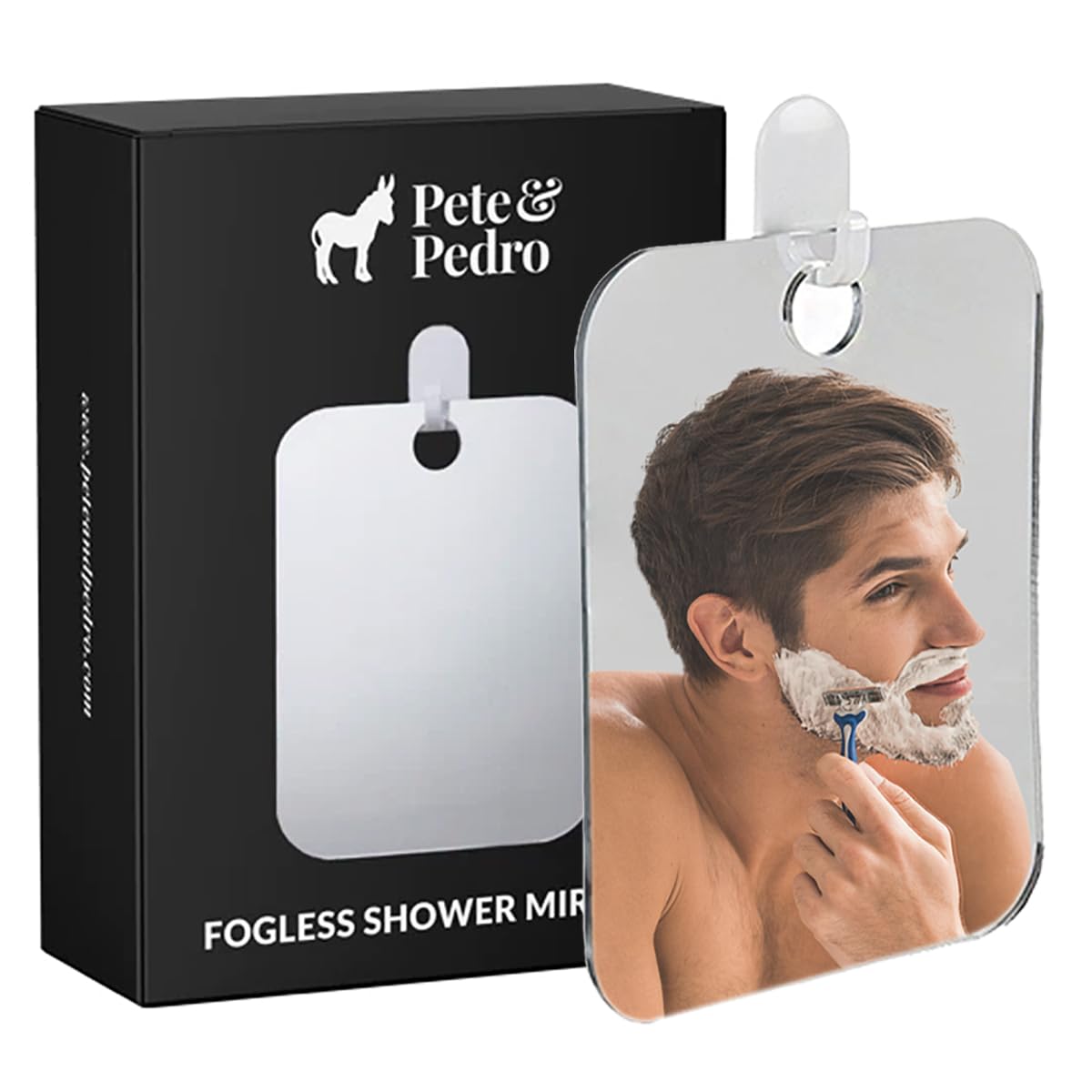Perfect for Shower Grooming Anti-Fog Shave Mirror by Pete Pedro