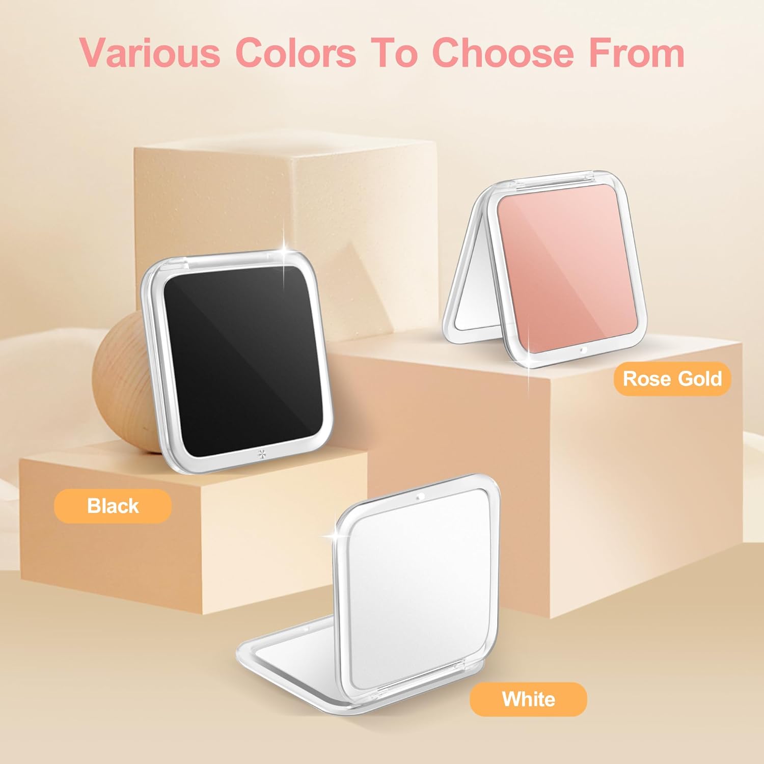 MIYADiva Compact Mirror with 30X Magnification for Travel