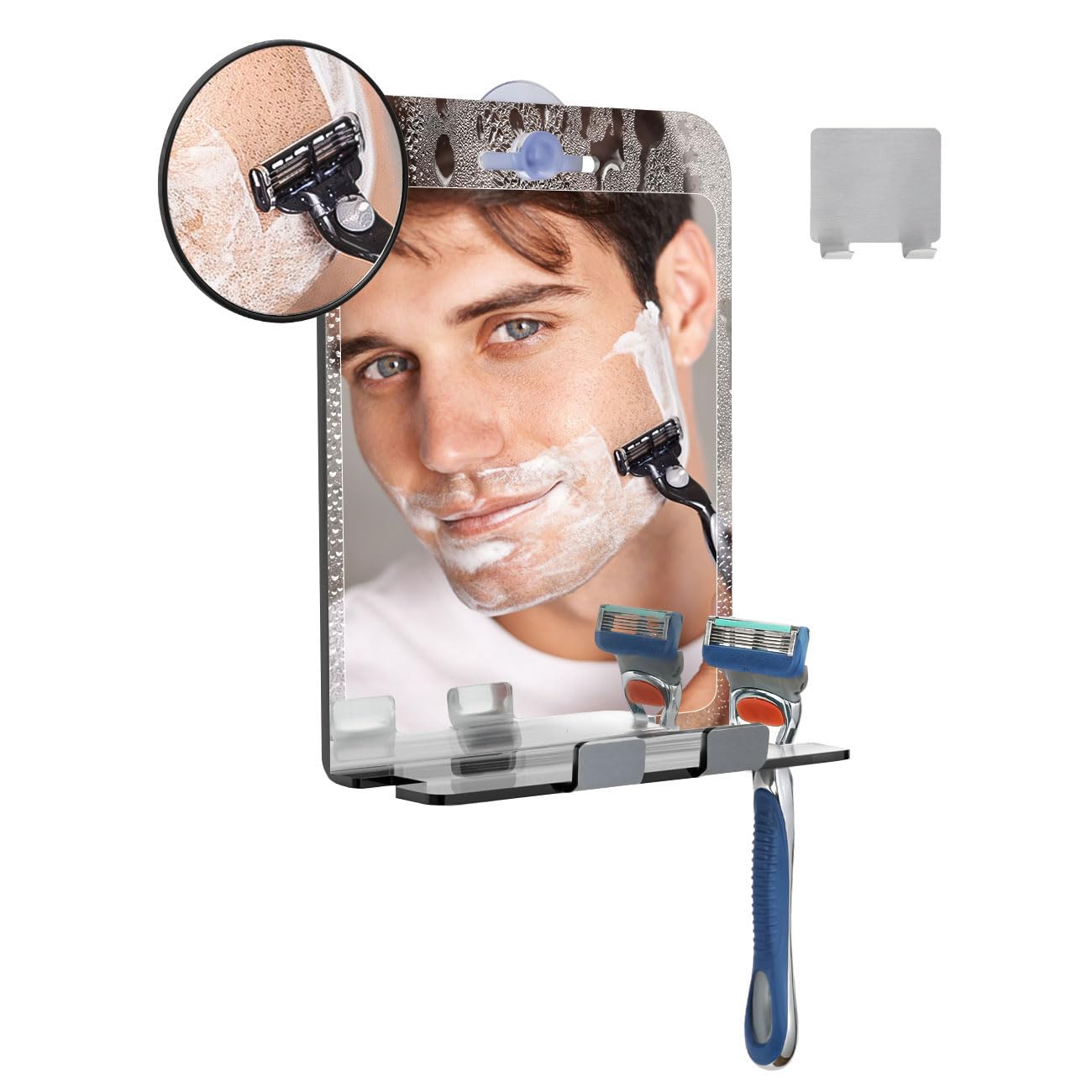 Shinova Shower Mirror - Fogless with 5X Magnifier