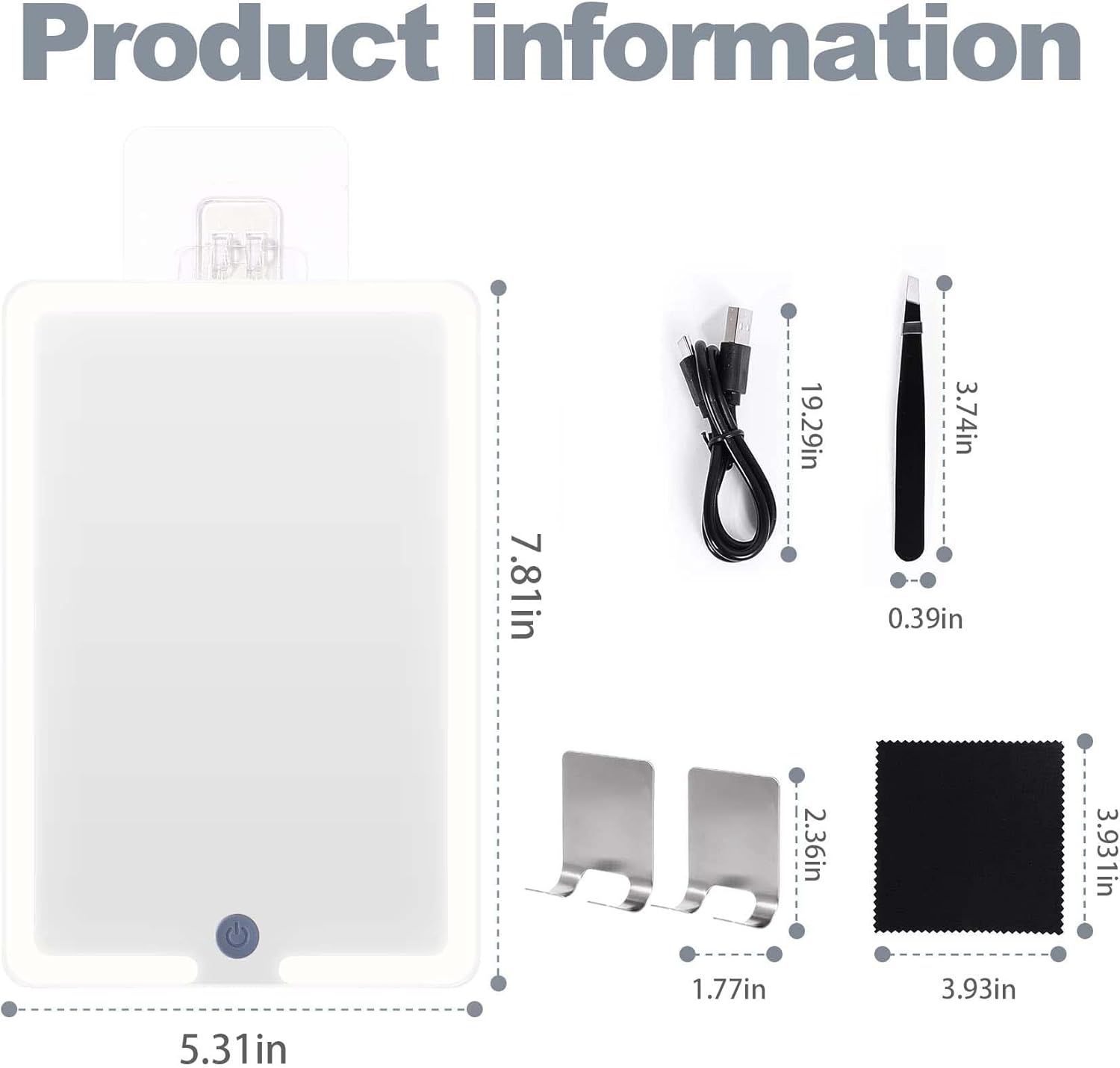 Fogless Heated Shower Mirror for Shaving