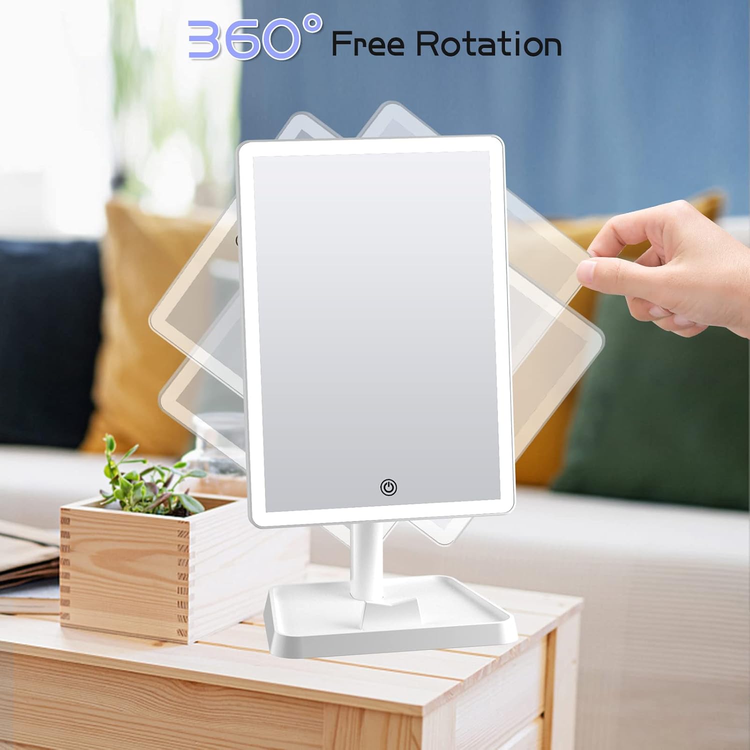 Precision Makeup Mirror with 96 Bright LEDs Compact Design