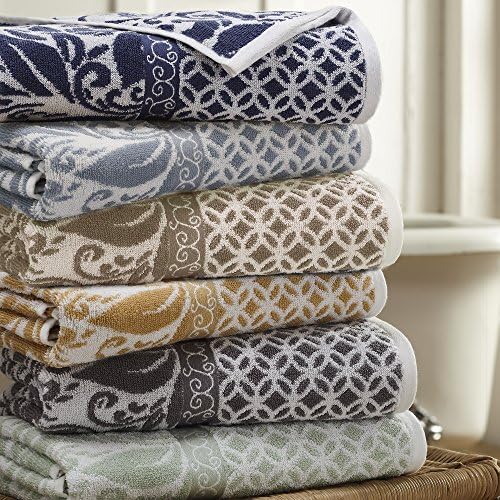 Modern Threads Trefoil Reversible jacquard Towel Set