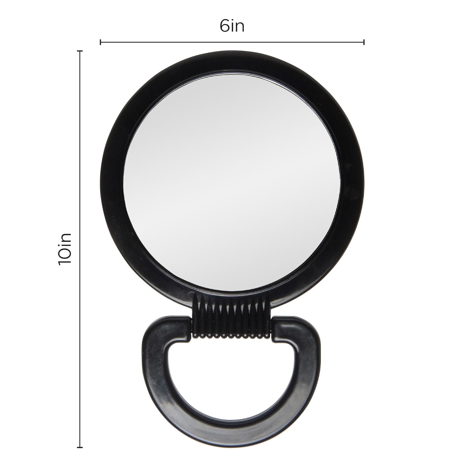 Diane Hand Mirror with Stand Double-Sided Magnification for Grooming Travel